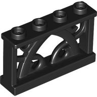 Fence Ornamented 1 x 4 x 2 with 4 Studs (19121)