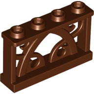 Fence Ornamented 1 x 4 x 2 with 4 Studs (19121)