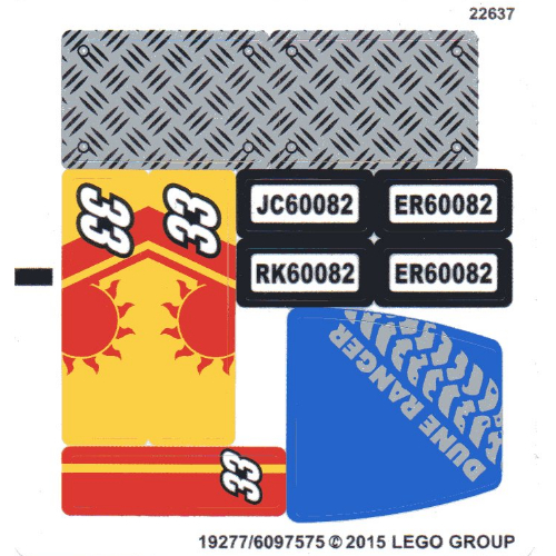 Sticker Sheet for Set 60082-1 (19277)