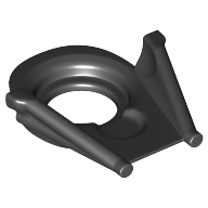 Minifig Neckwear Collar SW Darth Vader Helmet Bottom (19917)