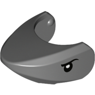 Animal Body Part, Shark Head with Rounded Nose with Black Eyes Print (20512pr0001)