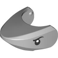 Animal Body Part, Shark Head with Rounded Nose with Black Eyes Print (20512pr0005)