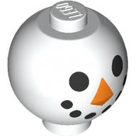Brick Round 2 x 2 Sphere with Stud with Snowman Face print (20953pr0004)