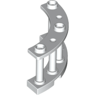 Fence Spindled 4 x 4 x 2 Quarter Round with 3 Studs (21229)