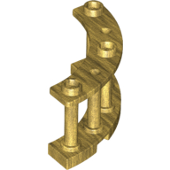 Fence Spindled 4 x 4 x 2 Quarter Round with 3 Studs (21229)