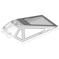 Windscreen 8 x 4 x 2 with Handle and 2 Studs with Silver Cockpit print (21849pr0005)