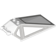 Windscreen 8 x 4 x 2 with Handle and 2 Studs with Light Bluish Gray Cockpit Print (21849pr0008)
