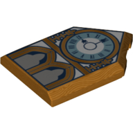 Tile Special 2 x 3 Pentagonal with Clock, Arches print (22385pr0133)