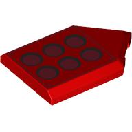 Tile Special 2 x 3 Pentagonal with 6 Dark Red Circles Print (22385pr0150)