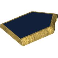 Tile Special 2 x 3 Pentagonal with Dark Blue print (22385pr0156)