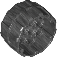 Wheel Hard Plastic, Treaded with 7 Pin Holes (37mm D. x 22mm) (22410)