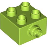 Duplo Brick 2 x 2 - Grooved Pin on Side (22881)