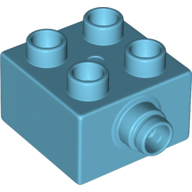 Duplo Brick 2 x 2 - Grooved Pin on Side (22881)