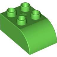 Duplo Brick 2 x 3 with Curved Top (2302)