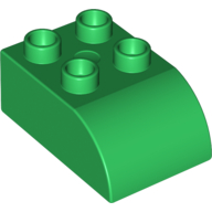 Duplo Brick 2 x 3 with Curved Top (2302)