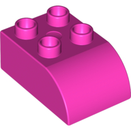 Duplo Brick 2 x 3 with Curved Top (2302)