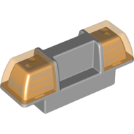 Duplo Siren / Flashing Light - Trans-Orange (2318c02)
