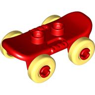 Duplo Skateboard with Bright Light Yellow Wheels (2319c01)
