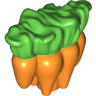 Duplo Food Carrots with Bright Green Leaves (23230pr0002)