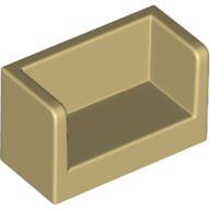 Panel 1 x 2 x 1 with Rounded Corners and 2 Sides (23969)