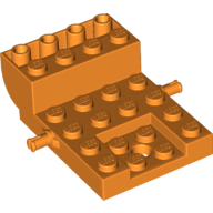 Vehicle Base, Carriage 4 x 6 x 1 2/3 with Wheel Clip Pins (24055)