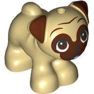 Animal, Dog, Pug with Reddish Brown Face, Open Mouth print (24111pr0005)