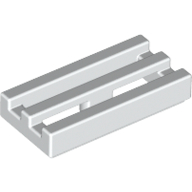 Tile Special 1 x 2 Grille with Bottom Groove (2412b)