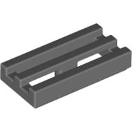 Tile Special 1 x 2 Grille with Bottom Groove (2412b)