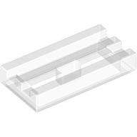 Tile Special 1 x 2 Grille with Bottom Groove (2412b)