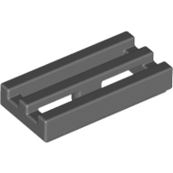 Tile Special 1 x 2 Grille with Bottom Groove (2412b)