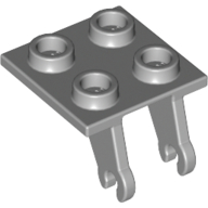 Wheel Holder 2 x 2 Thin with Clips, Plane Single (2415)