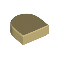 Tile Round 1 x 1 Half Circle (24246)