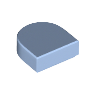 Tile Round 1 x 1 Half Circle (24246)