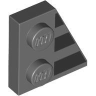 Wedge Plate 2 x 2 Right with 3 Black Stripes print (24307pr0001)