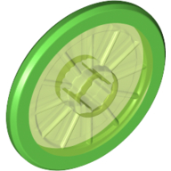 Wheel Wheelchair with Fixed Bright Green Hard Rubber Tire (24314c02)