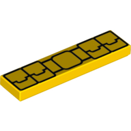 Tile 1 x 4 with Black Utility Belt Pattern (2431pr0093)