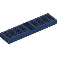 Tile 1 x 4 with Solar Panels Print (2431pr0115)