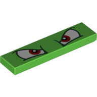 Tile 1 x 4 with Red Eyes (Bowser) Print (2431pr0152)