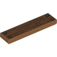 Tile 1 x 4 with Wooden Board, Nails print (2431pr0156)