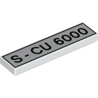 Tile 1 x 4 with 'S-CU 6000' print (2431pr0166)