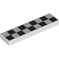 Tile 1 x 4 with Black Squares print (2431pr0222)
