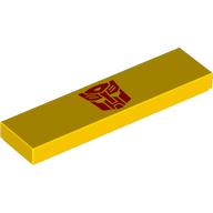 Tile 1 x 4 with Red Autotron Logo print (2431pr0224)
