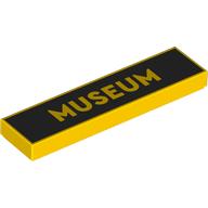 Tile 1 x 4 with 'MUSEUM' on Black Background print (2431pr9985)