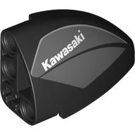 Technic Panel Round Corner 5 x 3 x 2 Left with 'Kawasaki' print (2438pr0002)