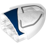Technic Panel Round Corner 5 x 3 x 2 Right with Blue/Dark Bluish Grey Headlight print (2442pr0001)