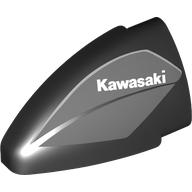 Technic Panel Round Corner 5 x 3 x 2 Right with 'Kawasaki' print (2442pr0002)