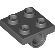 Plate Special 2 x 2 with 1 Pin Hole [Split Underside Ribs] (2444)
