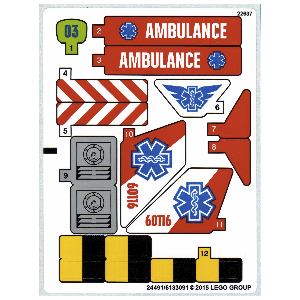 Sticker Sheet for Set 60116-1 (24491)