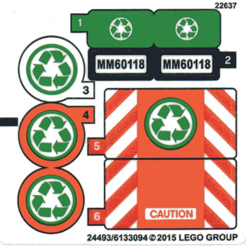 Sticker Sheet for Set 60118-1 (24493)