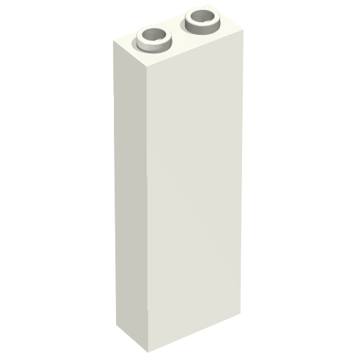 Brick 1 x 2 x 5 with Blocked Open Studs and Bottom Stud Holder with Asymmetric Ridges (2454a)